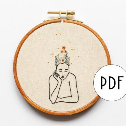 Wildflower Girl PDF Embroidery Patt..
