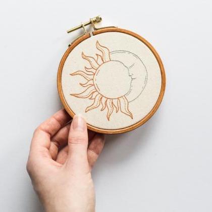Celestial Sun & Moon Pdf Embroidery..