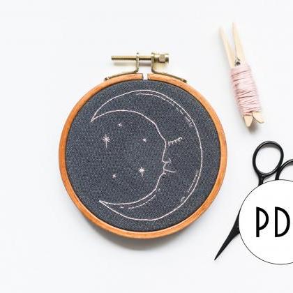 Celestial Moon PDF Embroidery Patte..